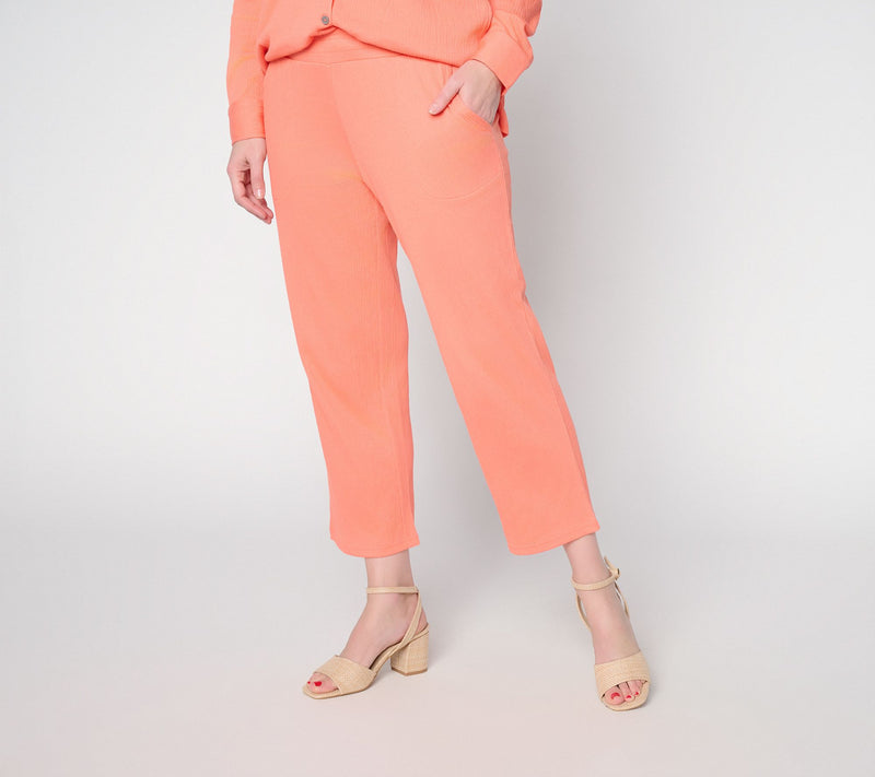 Belle by Kim Gravel Petite Packabelle Solid Cropped Relaxed Pant — Main view