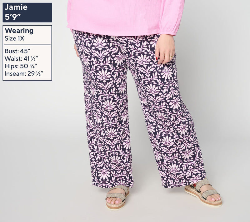 Belle by Kim Gravel Petite Packabelle Solid Cropped Relaxed Pant — View 14
