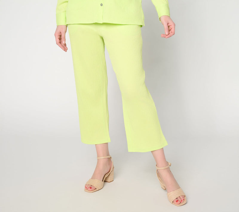 Belle by Kim Gravel Petite Packabelle Solid Cropped Relaxed Pant — View 5