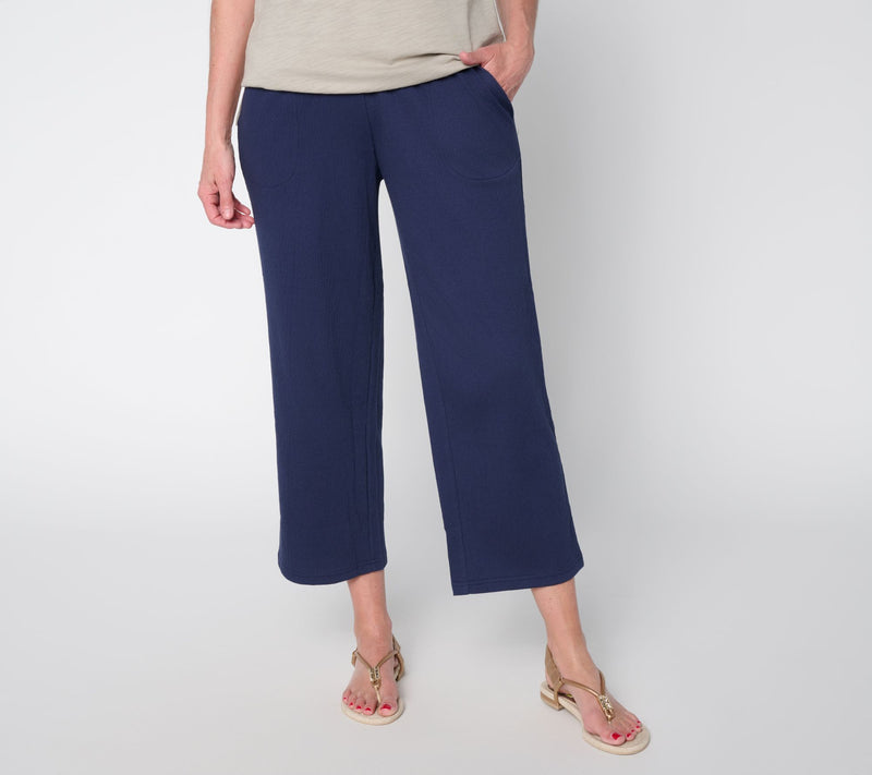 Belle by Kim Gravel Petite Packabelle Solid Cropped Relaxed Pant — View 13