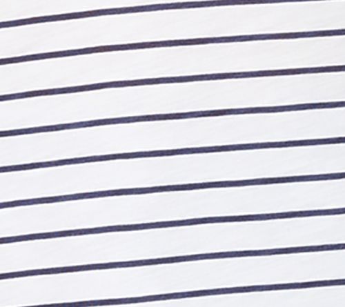 Belle by Kim Gravel Slub Knit Striped V Neck Top — View 8