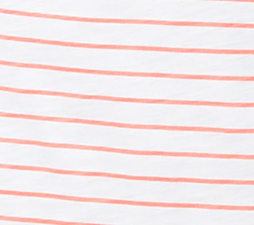 Belle by Kim Gravel Slub Knit Striped V Neck Top — View 9