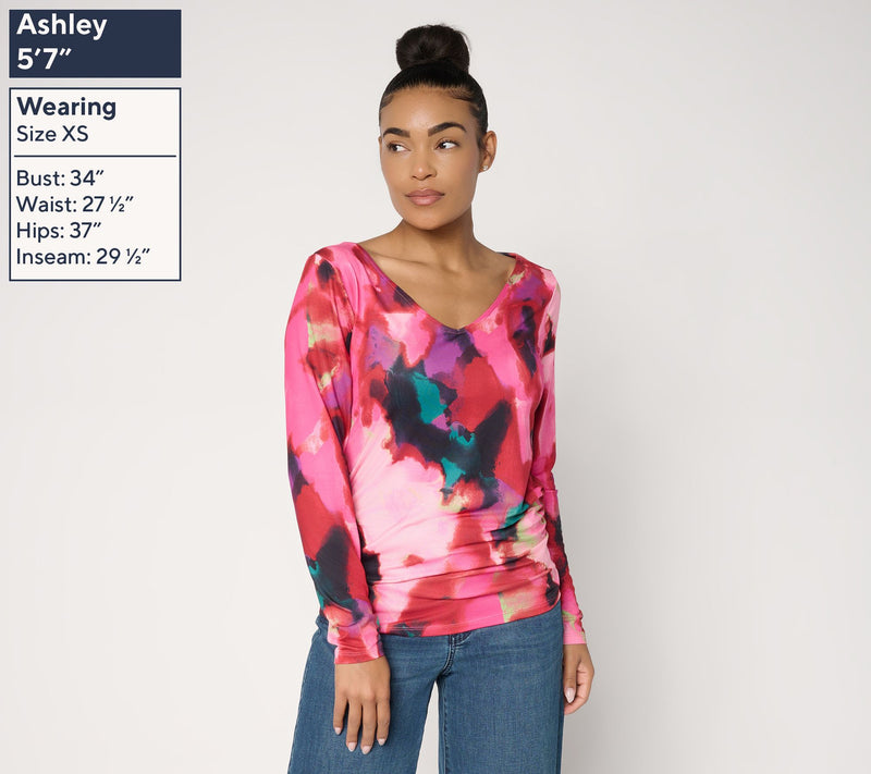 Mally Roncal Two-Way Neckline Feather Knit Top — View 3