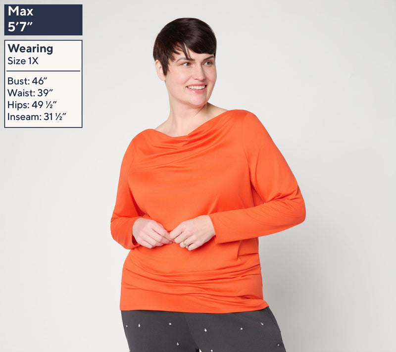Mally Roncal Two-Way Neckline Feather Knit Top — View 2