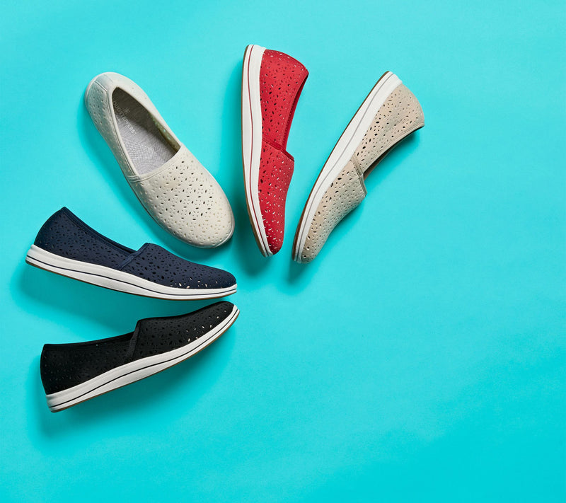 Clarks Cloudsteppers Perforated Slip-Ons -Breeze Lily — View 11
