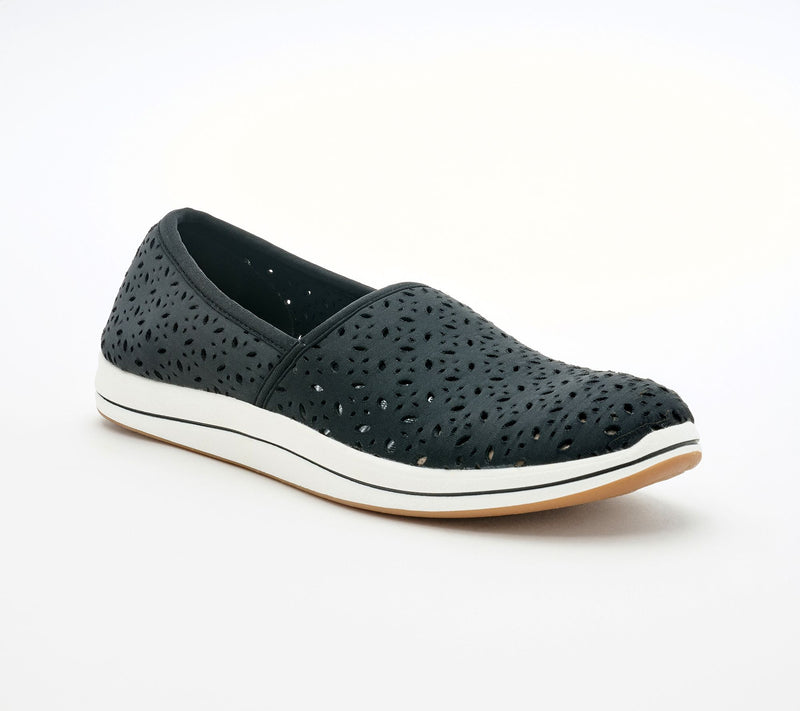 Clarks Cloudsteppers Perforated Slip-Ons -Breeze Lily — View 3