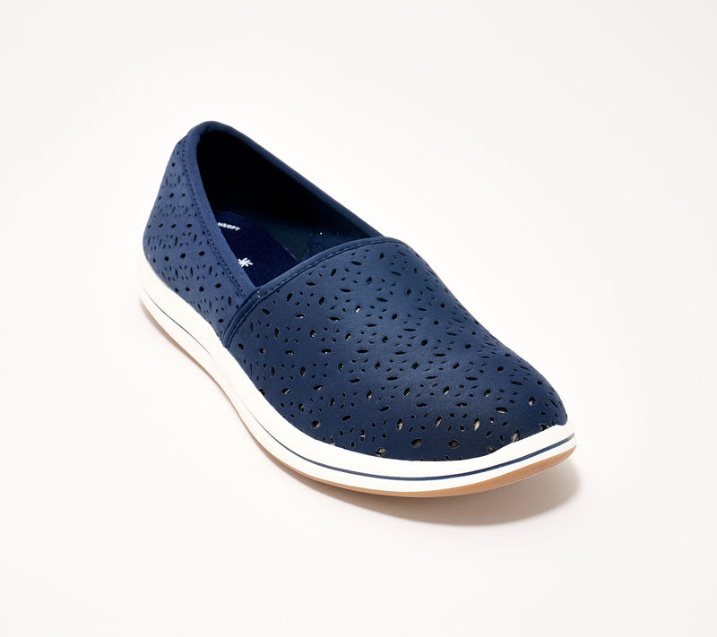 Clarks Cloudsteppers Perforated Slip-Ons -Breeze Lily — View 15