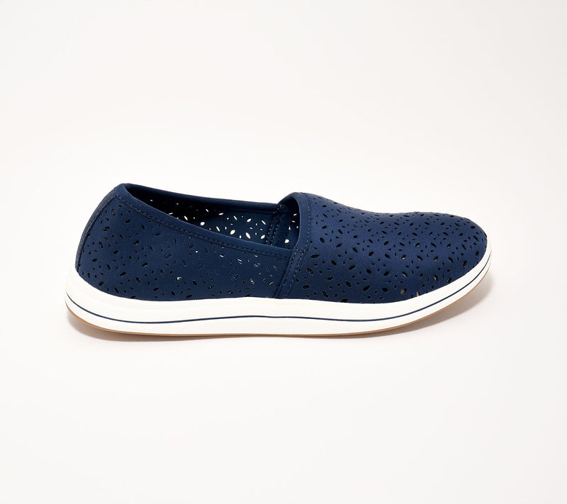 Clarks Cloudsteppers Perforated Slip-Ons -Breeze Lily — View 6
