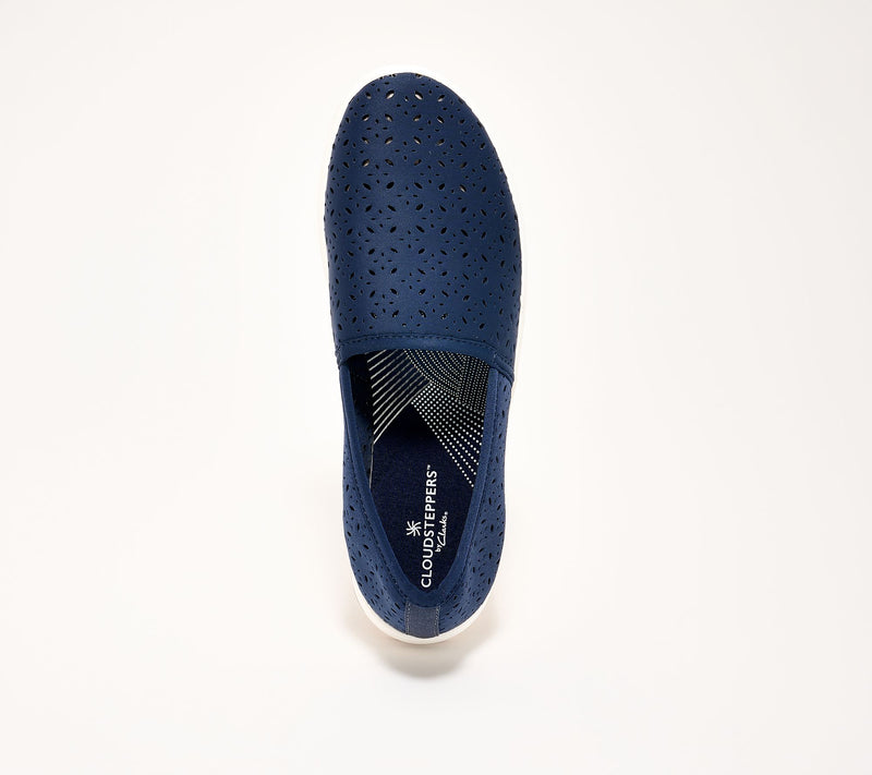 Clarks Cloudsteppers Perforated Slip-Ons -Breeze Lily — View 9