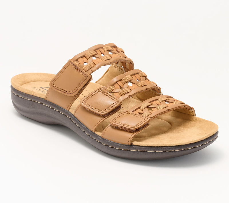 Clarks Collection Leather Slide Sandals -Laurieann Emma — View 12