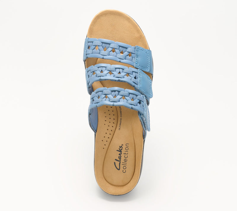 Clarks Collection Leather Slide Sandals -Laurieann Emma — View 4