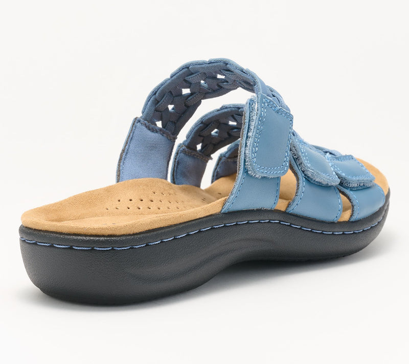 Clarks Collection Leather Slide Sandals -Laurieann Emma — View 3