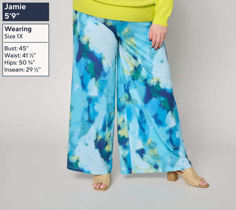Mally Roncal Petite Wide Leg Feather Knit Pant — View 10