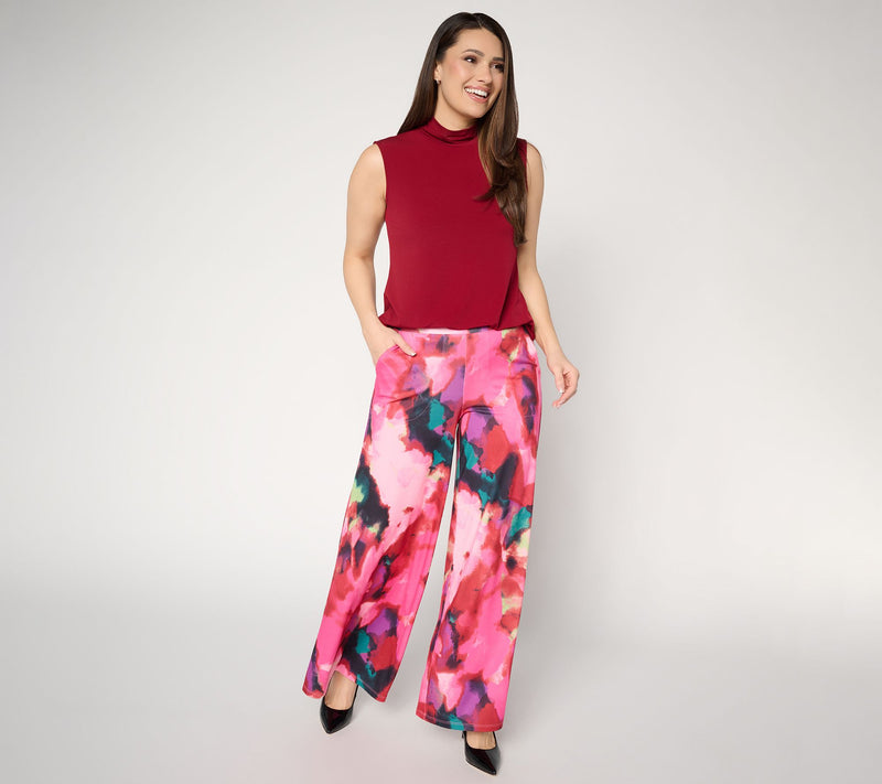Mally Roncal Petite Wide Leg Feather Knit Pant — View 12
