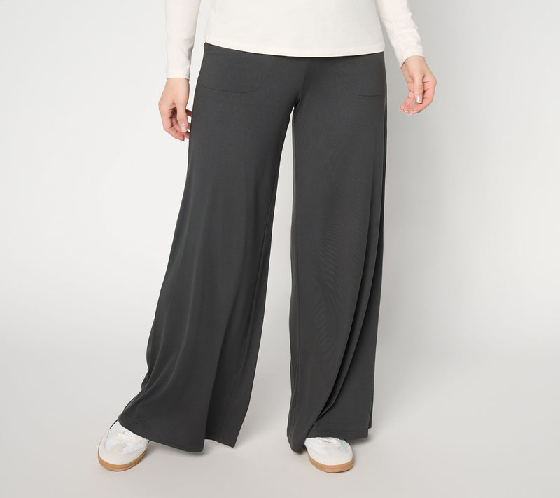 Mally Roncal Petite Wide Leg Feather Knit Pant — View 9