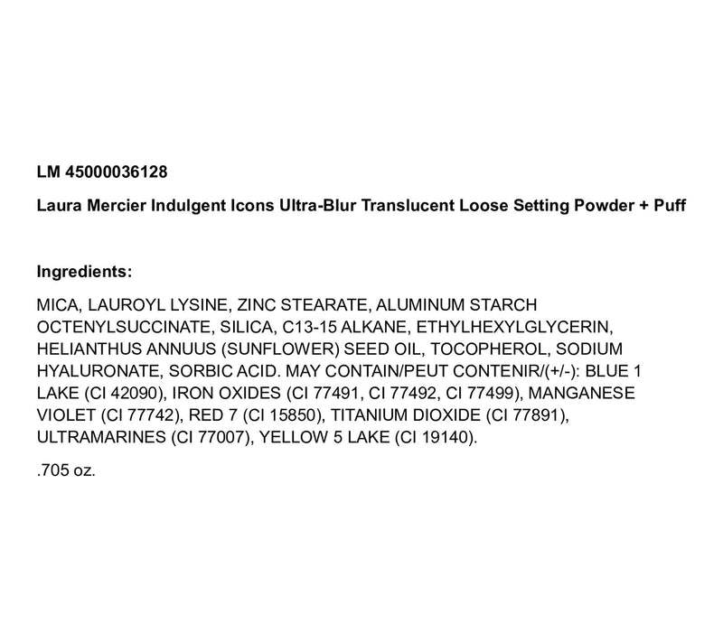 Laura Mercier Indulgent Icons Ultra-Blur Setting Powder + Puff — View 5