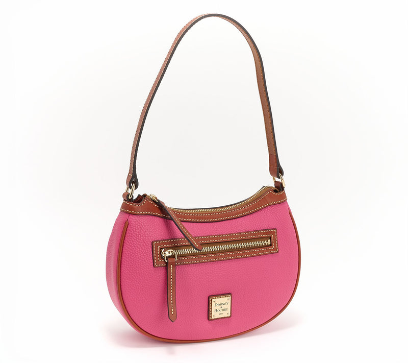 Dooney & Bourke Pebble Leather Crescent Hobo Shoulder Bag — View 10