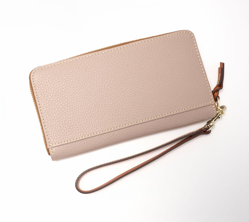 Dooney & Bourke Pebble Leather Large Zip Around Wrislet — View 4