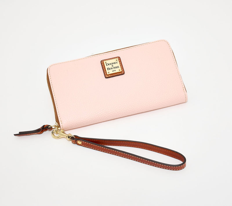 Dooney & Bourke Pebble Leather Large Zip Around Wrislet — View 13