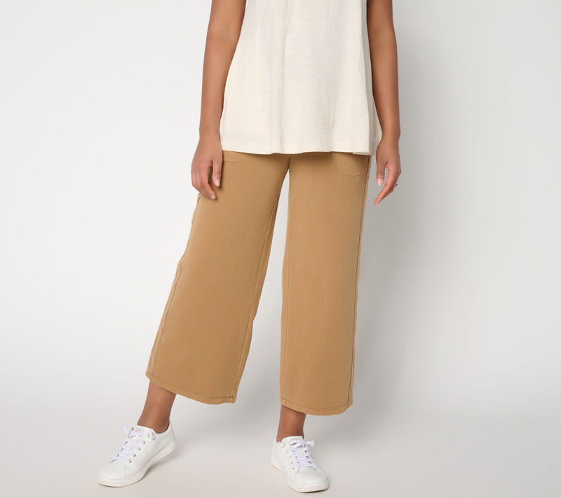 LOGO Lounge by Lori Goldstein Pull On Cropped Sweatpants — View 3
