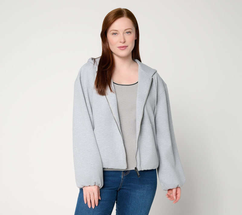 RM Studio x Rebecca Minkoff Sponge Knit Zip Front Hoodie — View 10