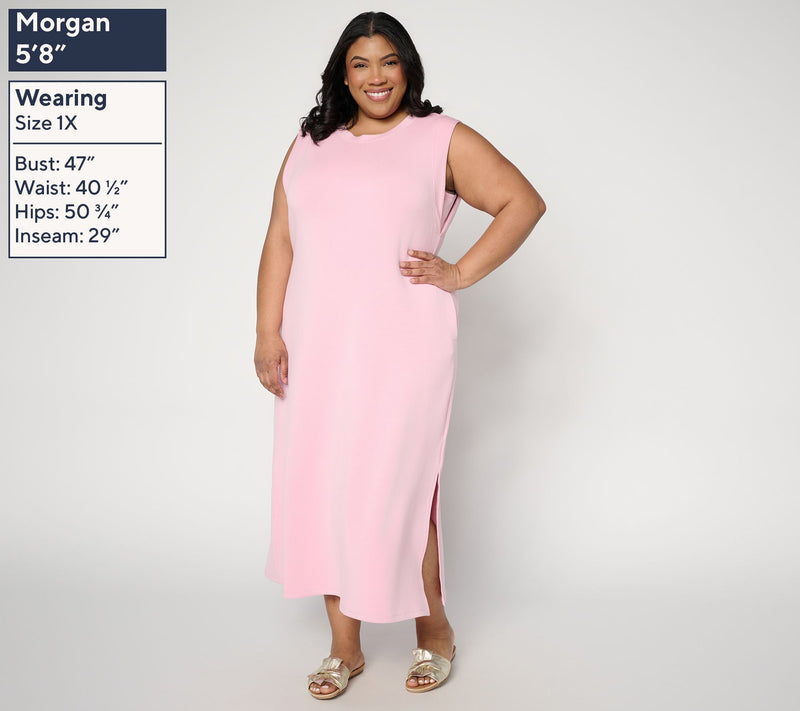 Belle by Kim Gravel Petite ScubaLuxe Maxi Dress w/ Bra Blocker — View 14
