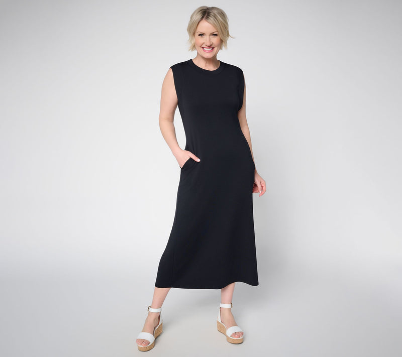 Belle by Kim Gravel Petite ScubaLuxe Maxi Dress w/ Bra Blocker — Main view