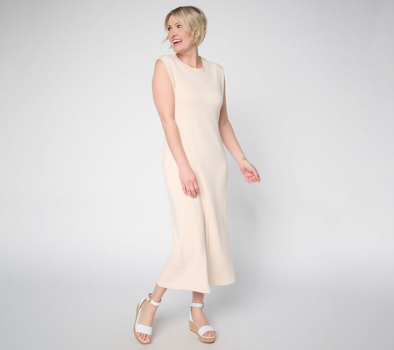 Belle by Kim Gravel Petite ScubaLuxe Maxi Dress w/ Bra Blocker — View 13