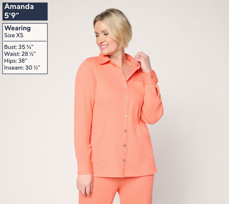 Belle by Kim Gravel Petite Packabelle Big Shirt with Pockets — View 15