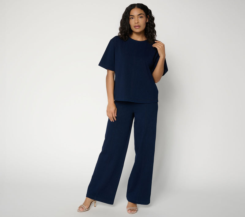 RM Studio x Rebecca Minkoff Knit Twill Short Sleeve Top — View 4