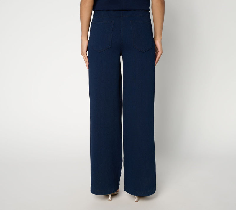 RM Studio x Rebecca Minkoff Regular Pull-On Knit Twill Wide Leg Pants — View 3