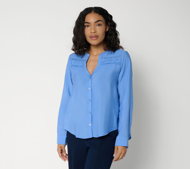 RM x Studio Rebecca Minkoff Smock Detail Shirt — View 11
