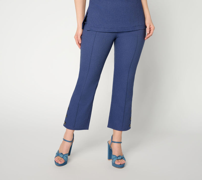 RM Studio x Rebecca Minkoff Petite Stretch Twill Cropped Pants — Main view