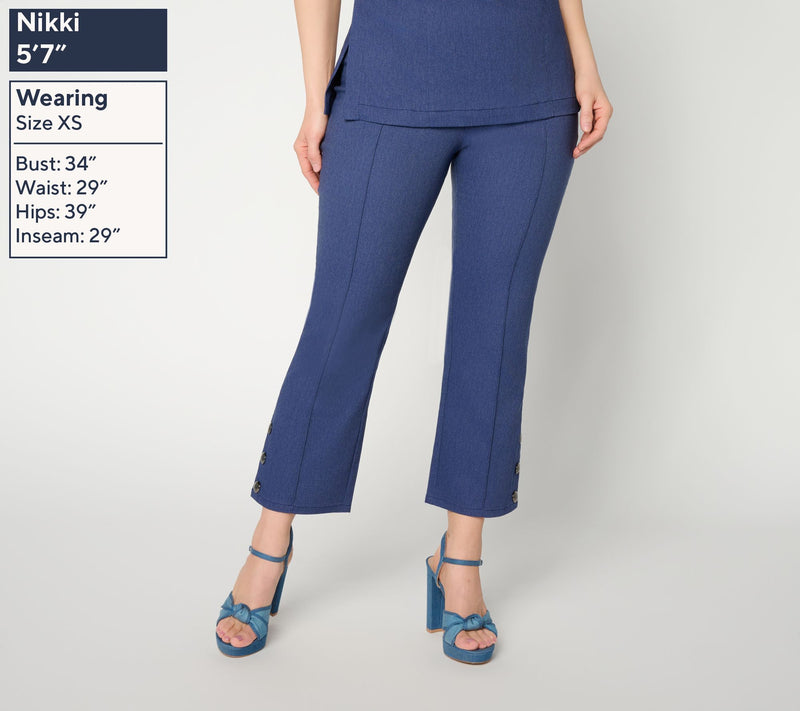 RM Studio x Rebecca Minkoff Petite Stretch Twill Cropped Pants — View 2