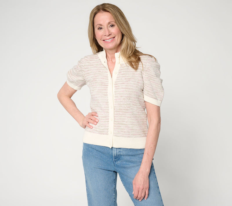 Me by Jennie Garth Multicolor Space Dyed Cardigan — View 12