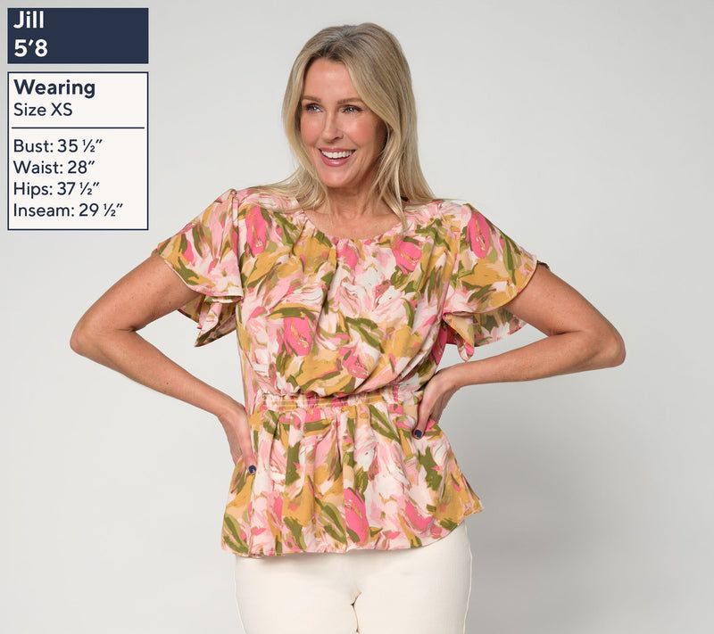 BEAUTIFUL by Lawrence Zarian Fresh Floral Georgette Blouse — View 3