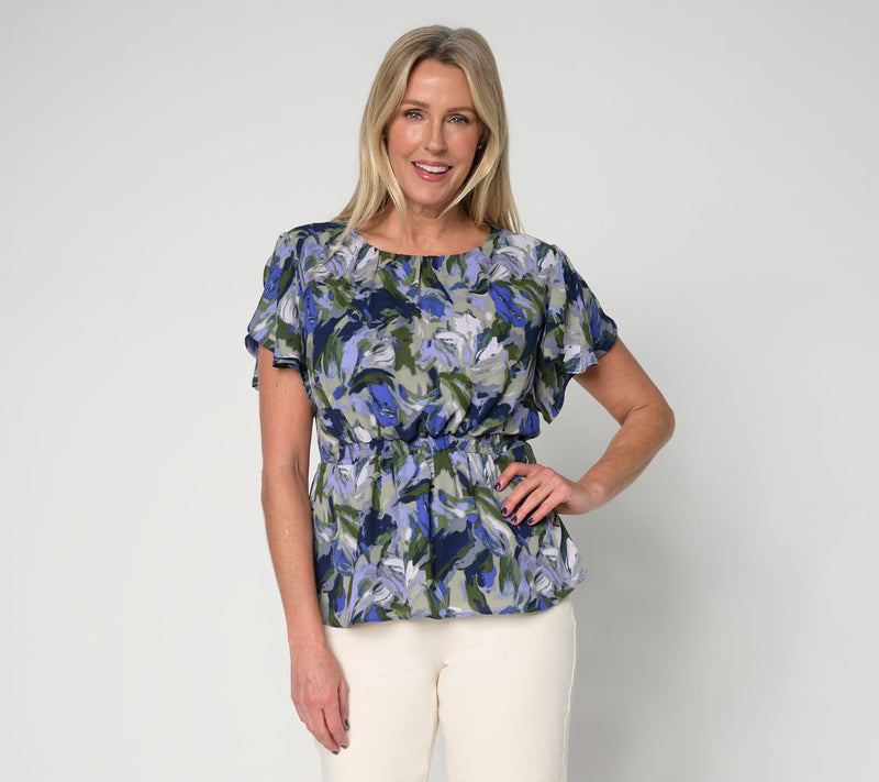 BEAUTIFUL by Lawrence Zarian Fresh Floral Georgette Blouse — View 12