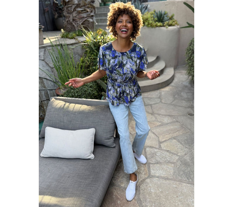 BEAUTIFUL by Lawrence Zarian Fresh Floral Georgette Blouse — View 6
