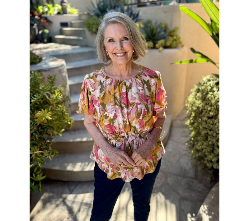 BEAUTIFUL by Lawrence Zarian Fresh Floral Georgette Blouse — View 5
