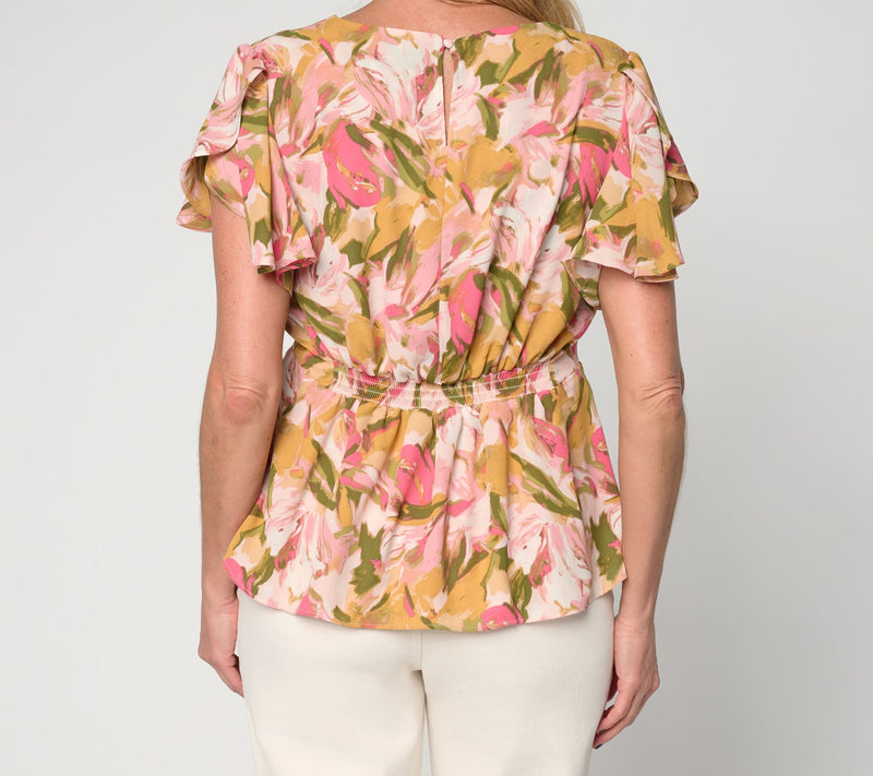 BEAUTIFUL by Lawrence Zarian Fresh Floral Georgette Blouse — View 4