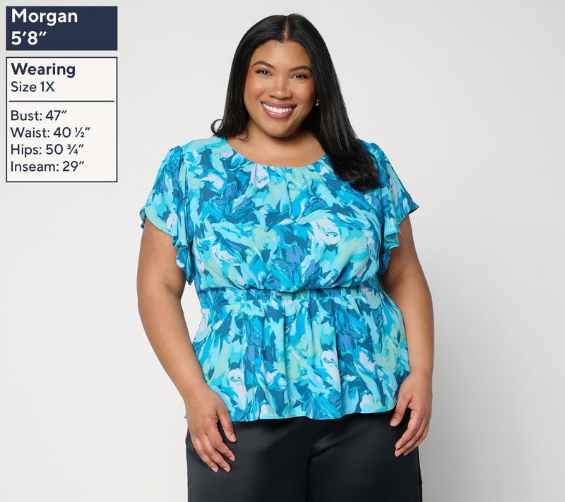 BEAUTIFUL by Lawrence Zarian Fresh Floral Georgette Blouse — View 2