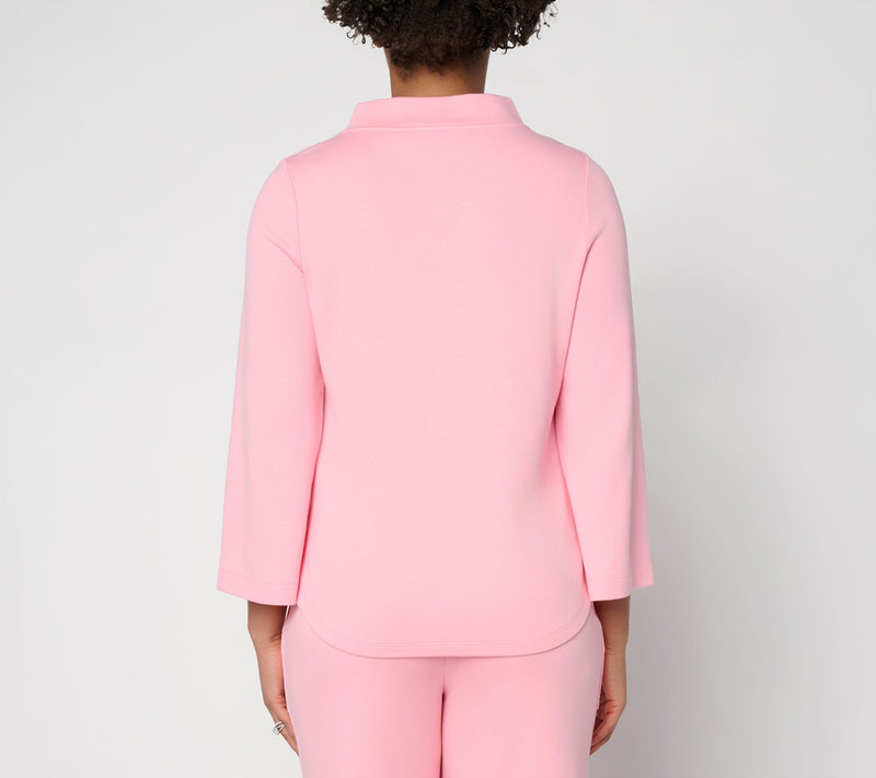 Martha Stewart Signature Reg Skylands Knit Bracelet Sleeve Top — View 6