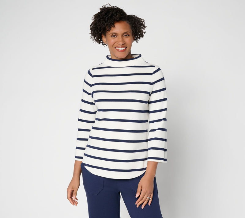 Martha Stewart Signature Reg Skylands Knit Bracelet Sleeve Top — View 18