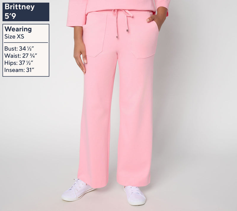 Martha Stewart Signature Regular Skylands Knit Wide Leg Pants — View 4