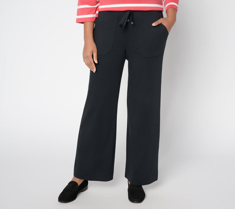 Martha Stewart Signature Regular Skylands Knit Wide Leg Pants — View 15