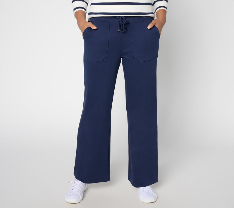 Martha Stewart Signature Petite Skylands Knit Wide Leg Pants — View 16