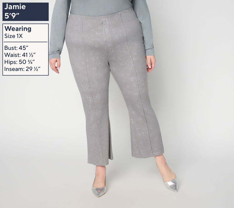 Peace Love World Regular Printed Cropped Length Pull On Pants — View 2