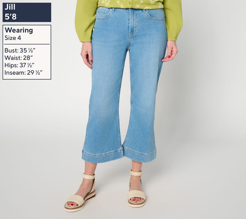 LOGO by Lori Goldstein Regular Indigo Kick Flare Jeans — View 3
