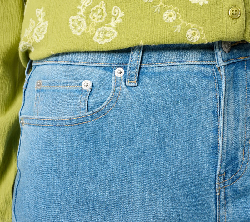 LOGO by Lori Goldstein Regular Indigo Kick Flare Jeans — View 6