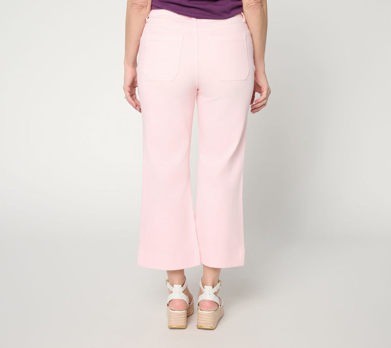 LOGO by Lori Goldstein Petite PD Kick Flare Jeans — View 8